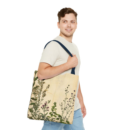Vintage Floral Tote Bag — Botanical Garden Print AOP