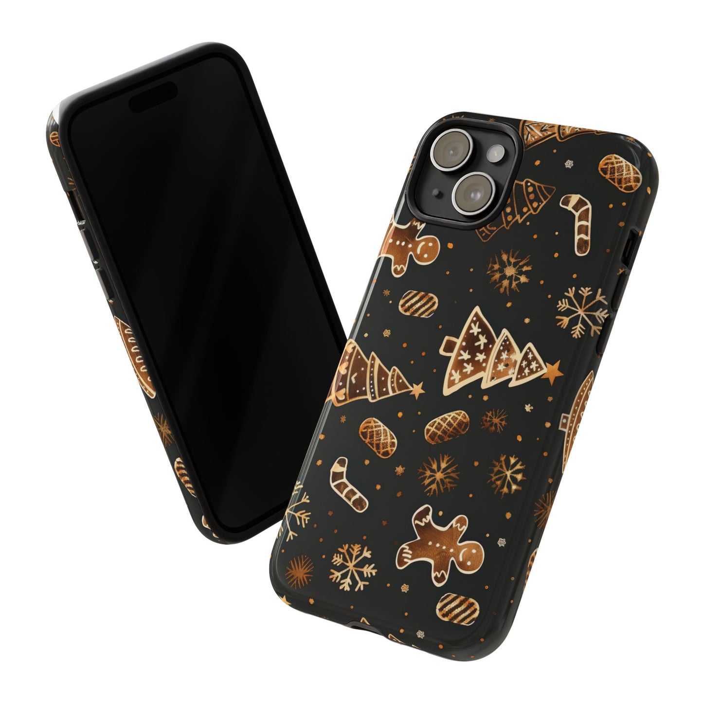 Christmas Cookie Phone Case,Black And Gold ,Case Holidays Case
