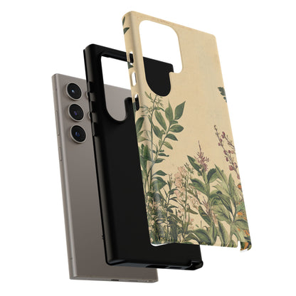 Floral Vintage Tough Case – Botanical Protective Phone Cover,Plants Lovers