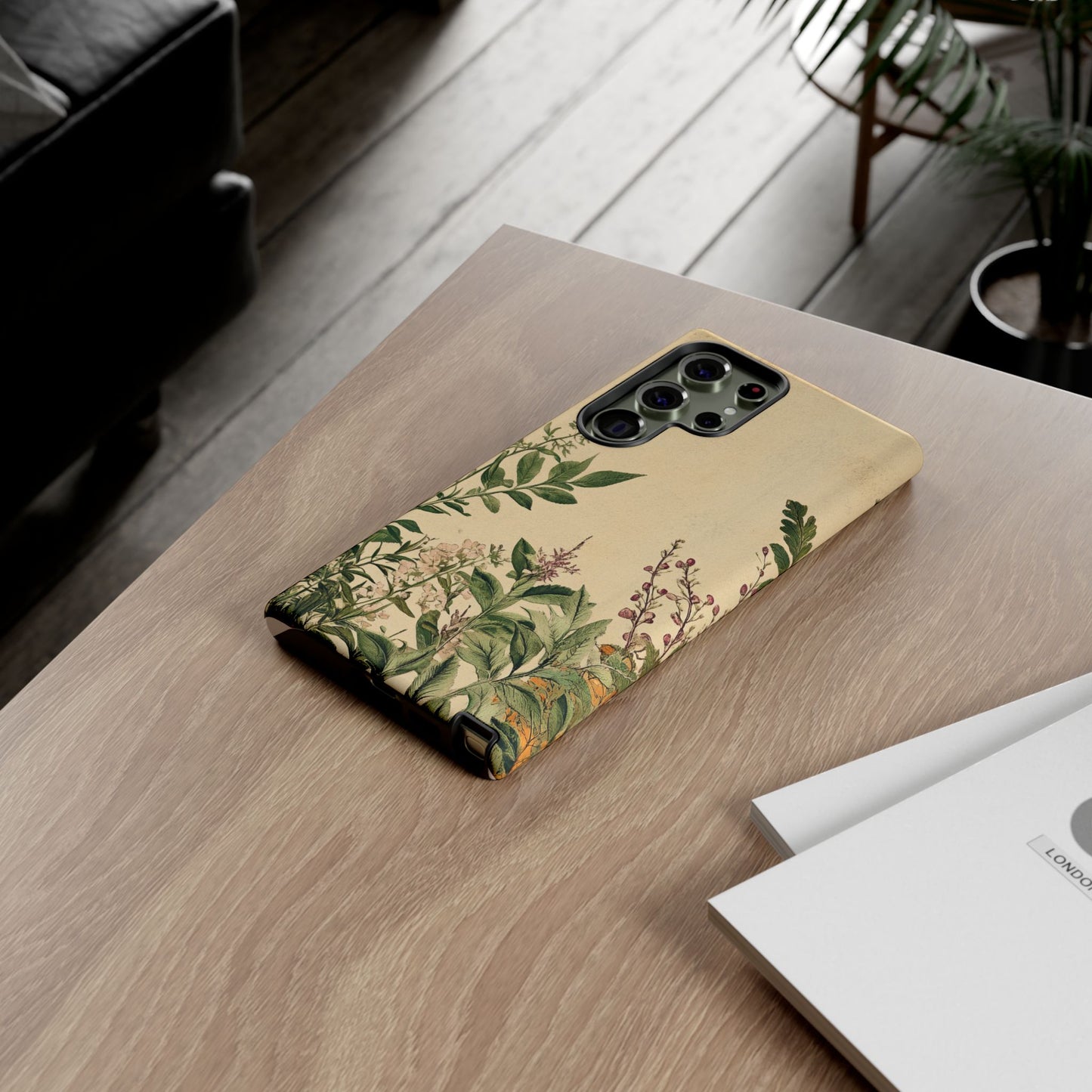 Floral Vintage Tough Case – Botanical Protective Phone Cover,Plants Lovers