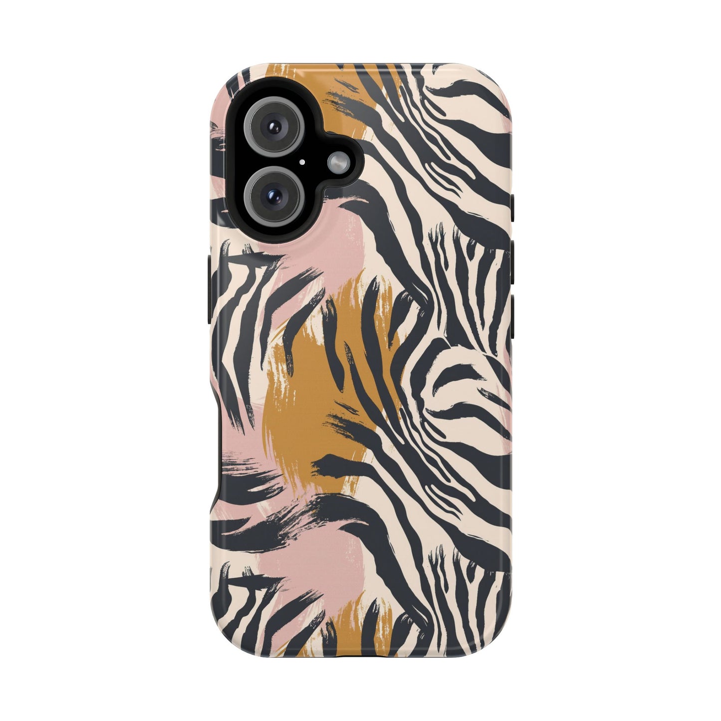 Zebra Brushstroke Magnetic Impact Phone Case,Africa Pattern