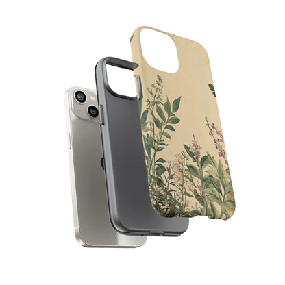 Floral Vintage Tough Case – Botanical Protective Phone Cover,Plants Lovers