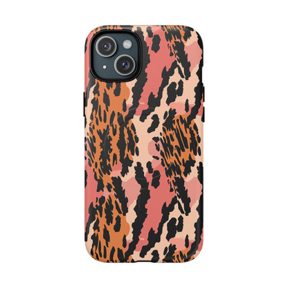 Leopard Print Tough Magnetic Phone Case — Slim Protective iPhone Cover