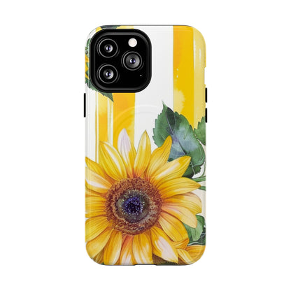 Sunflower Tough Magnetic Phone Case — Bright Floral Protective Cover