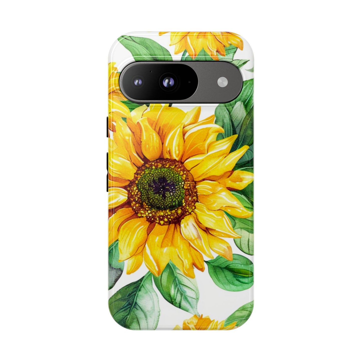 Sunflower Tough Phone Case — Bright Floral Protective Cover