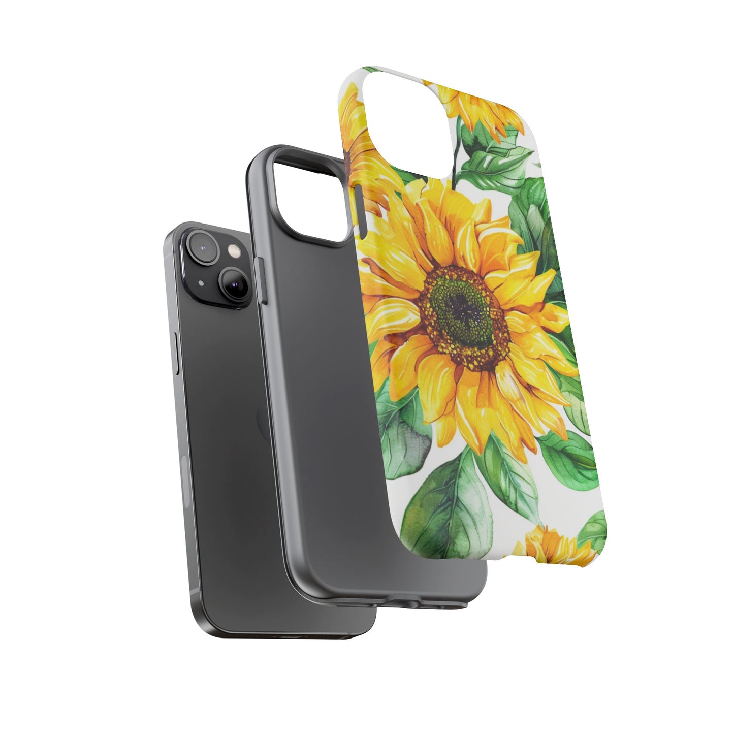 Sunflower Tough Phone Case — Bright Floral Protective Cover