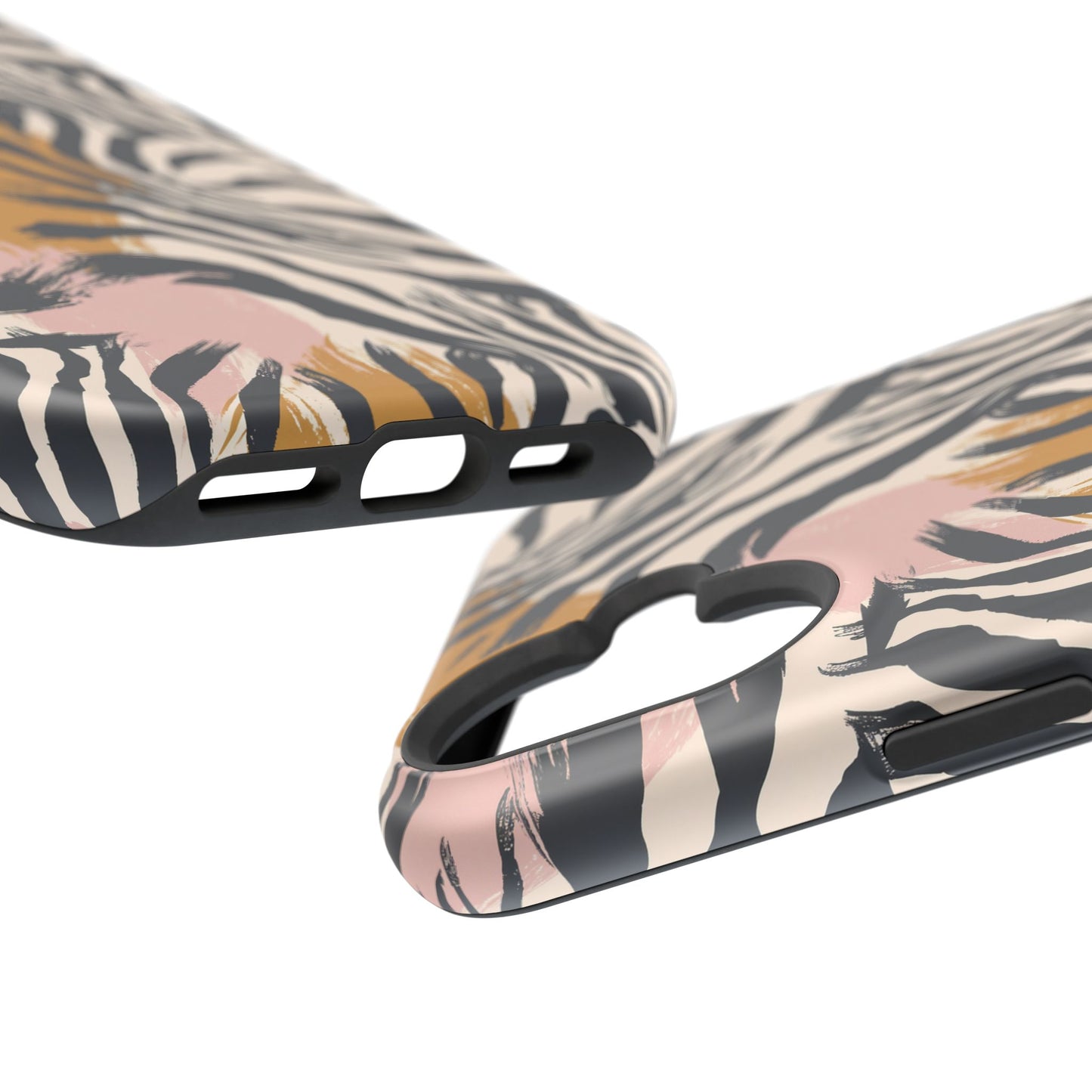 Zebra Brushstroke Magnetic Impact Phone Case,Africa Pattern