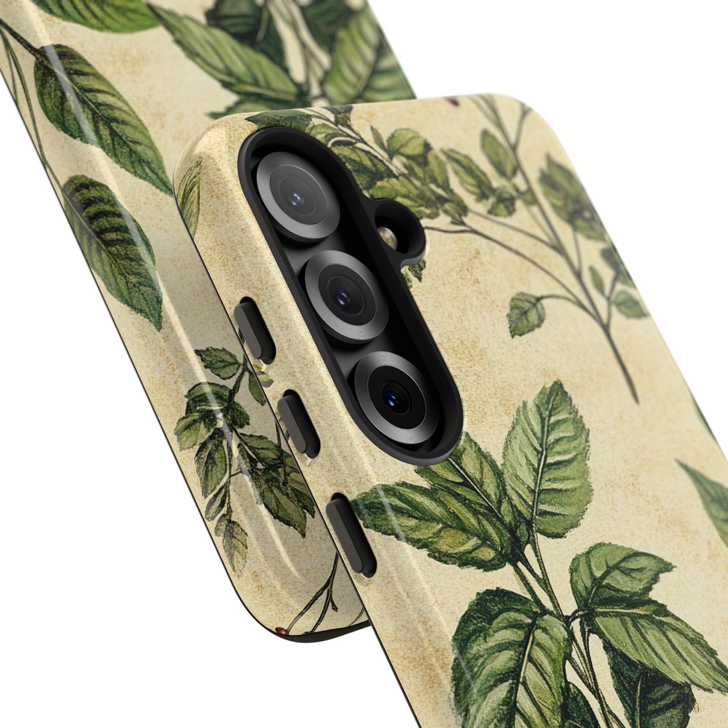 Botanical Leaves Tough Phone Case — Vintage Green Plant Print