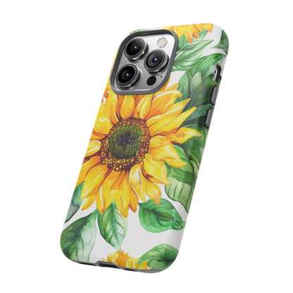Sunflower Tough Phone Case — Bright Floral Protective Cover