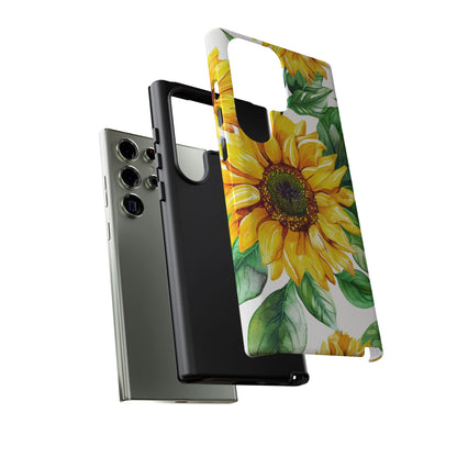 Sunflower Tough Phone Case — Bright Floral Protective Cover