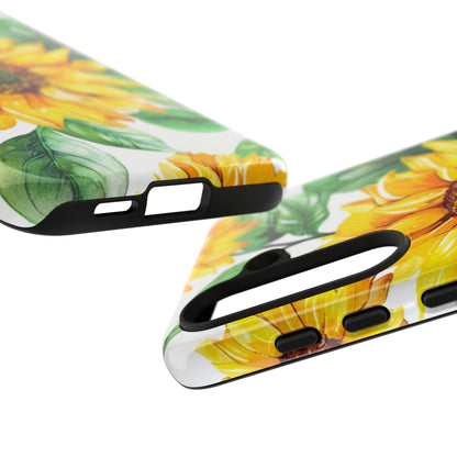 Sunflower Tough Phone Case — Bright Floral Protective Cover