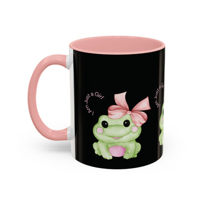Cute Frog Accent Coffee Mug - Perfect for Girls, Gift for Coffee Lovers, Funny Frog Mug, Animal Lover Gift, Office Mug
